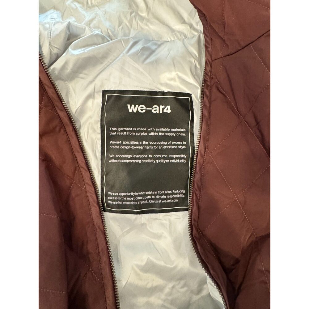 WE-AR4 Marroon Men's Coat Large | 23″ Pit to Pit • 34″ Length • NWT - Picture 4 of 4